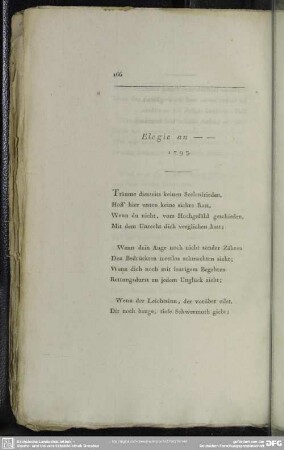 Elegie an ... 1793