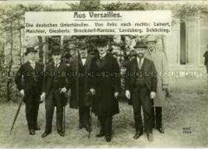 Die deutsche Delegation der Friedensverhandlungen in Versailles