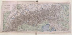 Berg- u. Flusskarte der Alpenländer