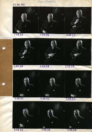 Portraitserie Hans Reuter