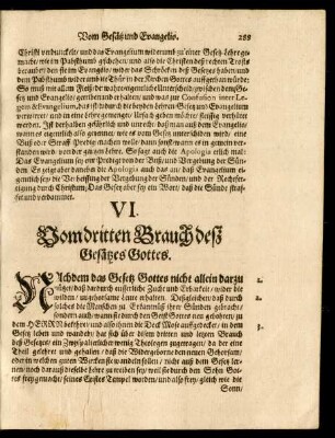 VI. Vom dritten Brauch deß Gesätzes Gottes