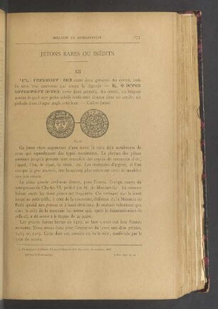 Jetons rares ou inédits