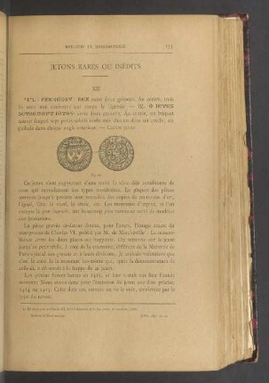 Jetons rares ou inédits