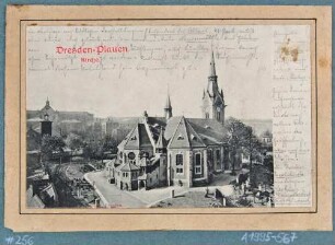 Kirche (Auferstehungskirche) in Plauen bei Dresden
