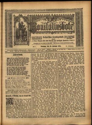 Erste Ausgabe vom Sonntag, den 25. Februar 1906.