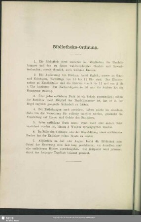 Bibliotheks-Ordnung