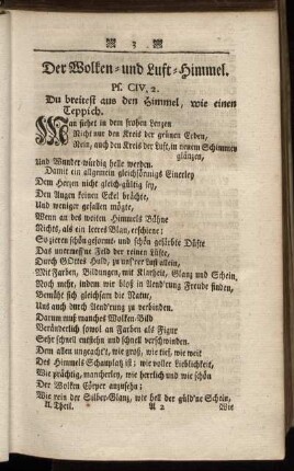 Der Wolken- und Luft-Himmel. [-] Mayen-Bluhmen.