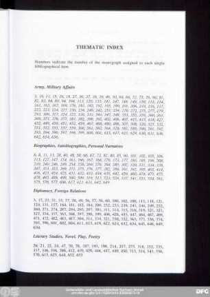 Thematic Index