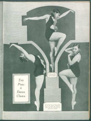 Tres poses de danza clásica