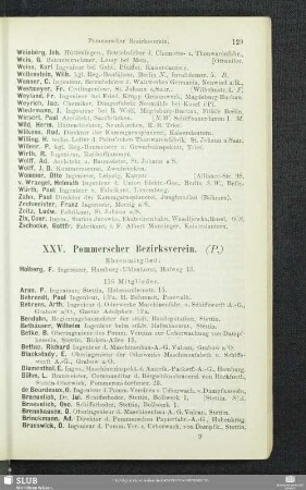 XXV. Pommerscher Bezirksverein.