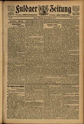 Zweite Ausgabe vom Samstag, den 10. Februar 1906.