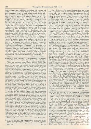 183 [Rezension] Clauberg, Systematisches Wörterbuch der Philosophie