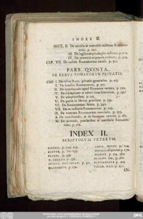 Index II. Scriptorum Veterum.