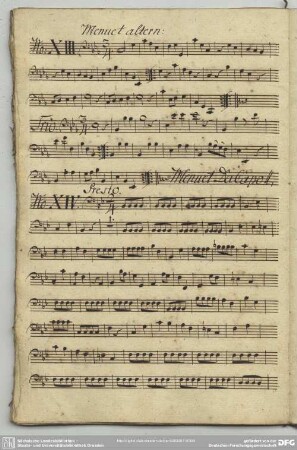 13. Anonymus, Menuette, Es-Dur