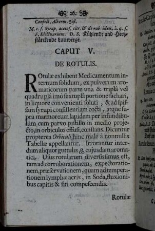 Caput V. De rotulis.