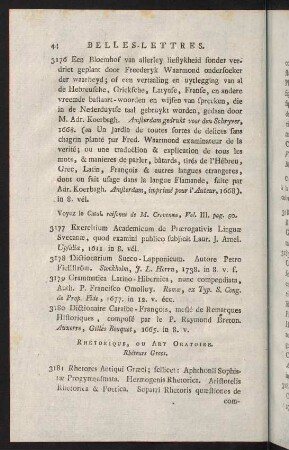44-57, Rhétorique, ou Art Oratoire