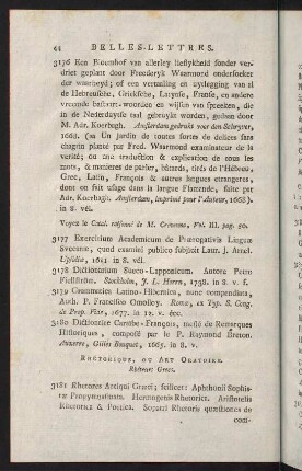 44-57, Rhétorique, ou Art Oratoire