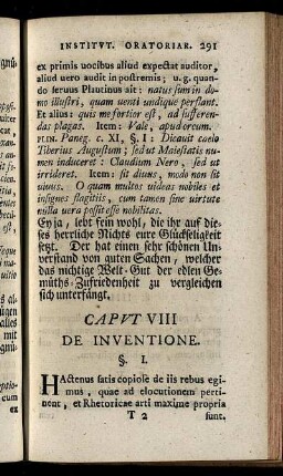 Caput VIII. De Inventione. - Caput VIIII. De Dispositione Sive Ordine Rerum Dicendarum Scribendarumue.