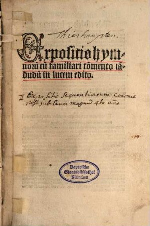Textus seque[n]tiarum : cum Iuculentissima tam sententiar[um] q[ua] vocabulor[um] interpretatione scripture autoritatibu[s] alioru[m]q[ue] exemplis creberrimis roborata. cum multis nouiter adiectis
