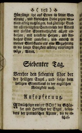 Siebenter Tag.
