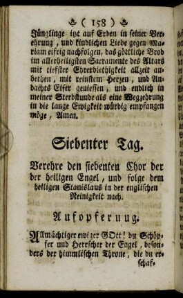 Siebenter Tag.