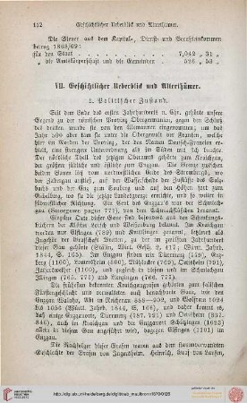 VII: Geschichtlicher Ueberblick und Alterthümer