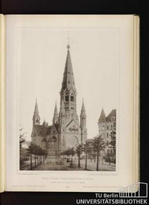 54. Kaiser-Wilhelm-Gedächtniss-Kirche in Berlin. Architekt: Franz Schwechten, K. Baurat, daselbst. Memorial Church of Emperor William at Berlin. Église commémorative de l'empereur Guillaume à Berlin.