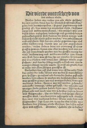 Die vierde unterscheyd von den undern ubeln.