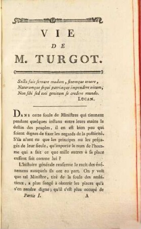 Vie De M. Turgot, 1