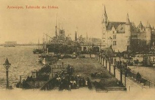 Erster Weltkrieg - Postkarten "Aus großer Zeit 1914/15". "Antwerpen, Teilansicht des Hafens"