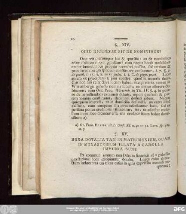 §. XIV. Quid Dicendum Sit De Nominibus?