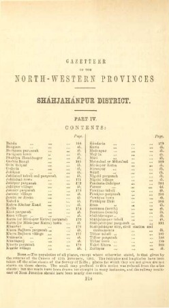 Gazetteer of the North-Western provinces. Sháhjahánpur District. Part IV