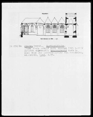 Evangelische Sankt Martinikirche in Minden: Längsschnitt