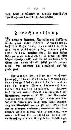 Zurechtweisung
