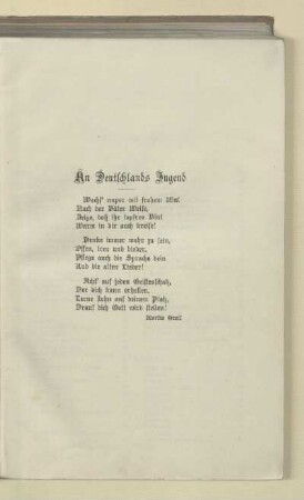 An Deutschlands Jugend
