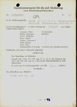 Steidle, Maria