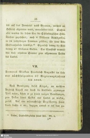 VII. Ferneres Wirken Friedrich Augusts in seinen nächstfolgenden 27 Regierungsjahren bis 1806