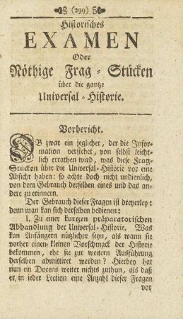Vorbericht