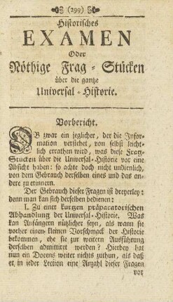 Vorbericht