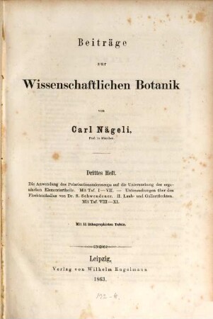 Beiträge zur wissenschaftlichen Botanik, 3