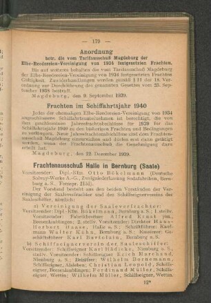 Frachten im Schiffahrtsjahr 1940