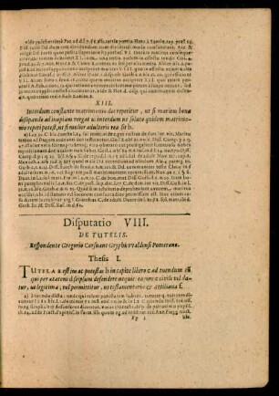 Disputatio VIII.