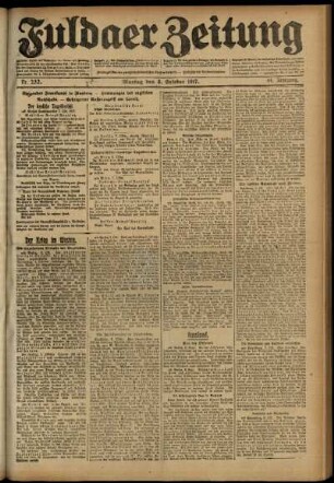 Ausgabe vom Montag, den 08. Oktober 1917.
