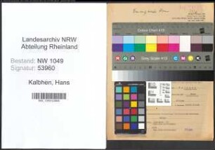 Entnazifizierung Hans Kalbhen , geb. 02.10.1902 (Siedemeister)