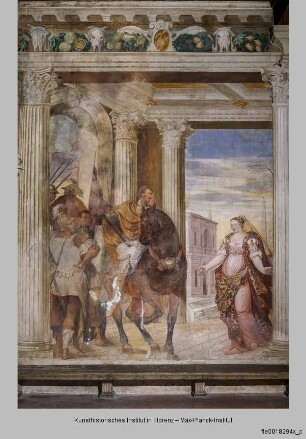 Villa Porto Colleoni; Salone del camino : Massinissa und Sophonisbe