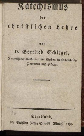 Katechismus der christlichen Lehre