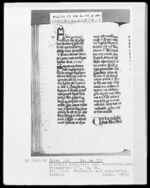 Diurnale aestivale mit Brevierteilen — Initiale A, Folio 104verso