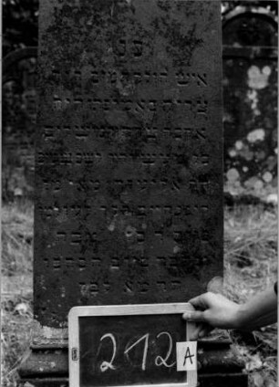 Grabstein 212 [Nir S. 148 Nr. 14.24]: Grabstein 212A [Nir S. 148 Nr. 14.24]