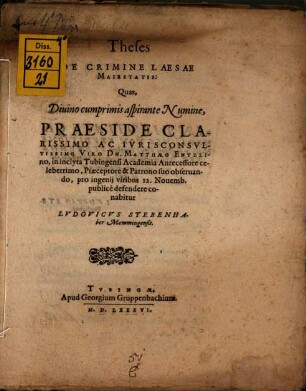 Theses de crimine laesae maiestatis