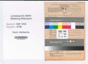 Entnazifizierung Katharina Koch, geb. 08.09.1898 (Verw.Angestellte)